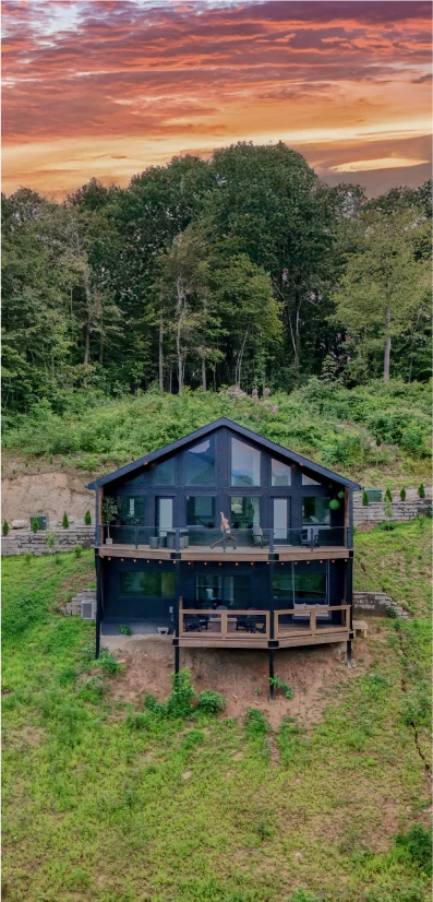 Saluda cabin among the trees