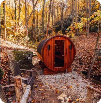 Cabin interior at Stay Saluda